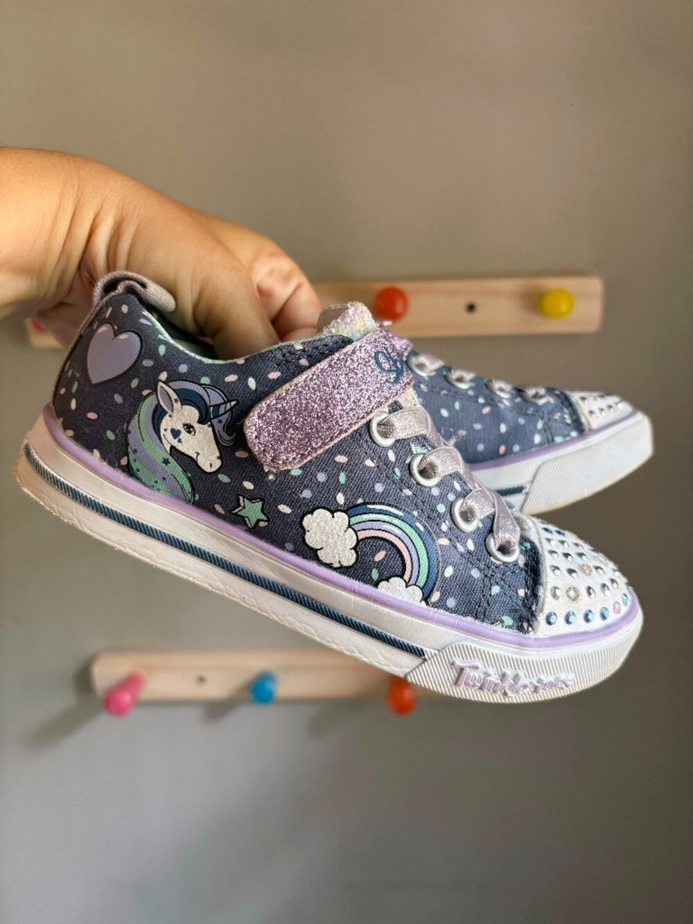 Skechers Twinkle Toes Sparkly Rhinestone Unicorn Sneakers